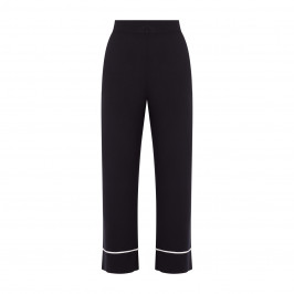 LUISA VIOLA PULL-ON KNITTED TROUSER BLACK  - Plus Size Collection