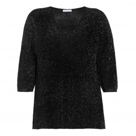 LUISA VIOLA KNITTED TUNIC BLACK - Plus Size Collection