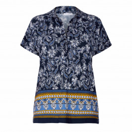 LUISA VIOLA BORDER PRINT TUNIC - Plus Size Collection