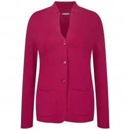 ELENA MIRO KNIT CHERRY RED JACKET - Plus Size Collection