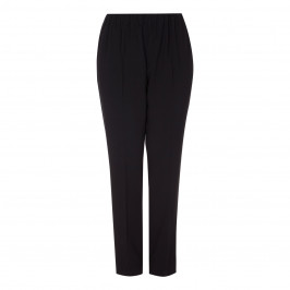 MARINA RINALDI BLACK PULL ON FRONT CREASE TROUSER  - Plus Size Collection