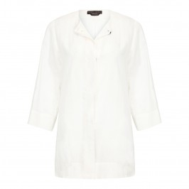 Marina Rinaldi Long ivory linen Jacket - Plus Size Collection
