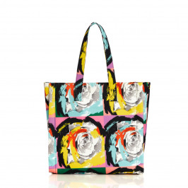 Marina Rinaldi Rose Print Neoprene Tote - Plus Size Collection