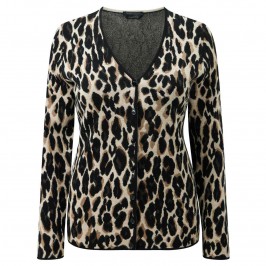 Marina Rinaldi ANIMAL JACQUARD CARDIGAN - Plus Size Collection