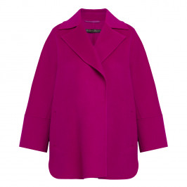 Marina Rinaldi Double Faced Wool Coat Cyclamen - Plus Size Collection