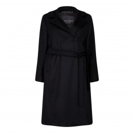 MARINA RINALDI CAMEL HAIR BLACK COAT - Plus Size Collection