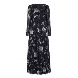MARINA RINALDI PRINTED GOWN WITH JEWEL EMBELLISHMENT - Plus Size Collection
