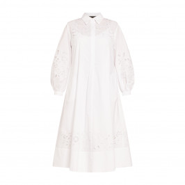 Marina Rinaldi Embroidered Cotton Dress White - Plus Size Collection
