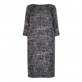 MARINA RINALDI SQUIGGLE PRINT SHIFT DRESS - Plus Size Collection