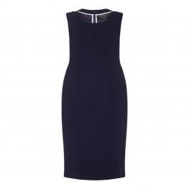 Marina Rinaldi navy sheath DRESS optional sleeves - Plus Size Collection