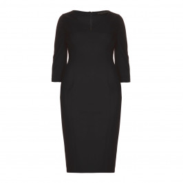 Marina Rinaldi black fitted jersey crepe DRESS - Plus Size Collection