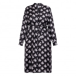 Marina Rinaldi Pure Silk Floral Print Shirt Dress - Plus Size Collection