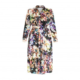 Marina Rinaldi Jewel Print Satin Shirt Dress - Plus Size Collection