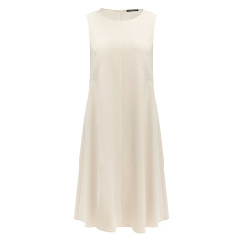 Marina Rinaldi Cady Dress with Optional Sleeve Beige - Plus Size Collection