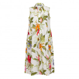 Marina Rinaldi Pure Cotton Tropical Print Dress - Plus Size Collection