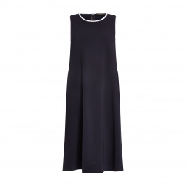 Marina Rinaldi Dress Navy with White Trim - Plus Size Collection