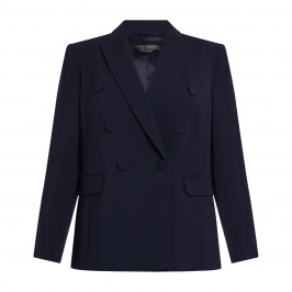 MARINA RINALDI DOUBLE BREASTED BLAZER NAVY - Plus Size Collection