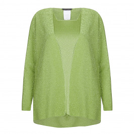 Marina Rinaldi green lurex cardigan and vest twinset - Plus Size Collection