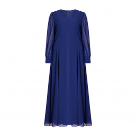 Marina Rinaldi Georgette Dress Cornflower Blue  - Plus Size Collection