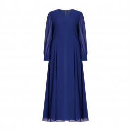 Marina Rinaldi Georgette Dress Cornflower Blue  - Plus Size Collection