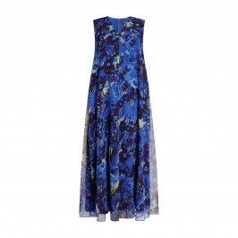 Marina Rinaldi Printed Silk Georgette Dress  - Plus Size Collection
