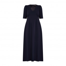 Marina Rinaldi Triacetate Maxi Dress Navy - Plus Size Collection