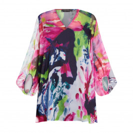 MARINA RINALDI PAINT SWIRL TUNIC MULTI COLOUR - Plus Size Collection