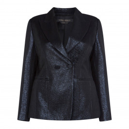 MARINA RINALDI NAVY SHIMMER BLAZER - Plus Size Collection