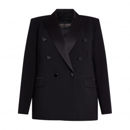 Marina Rinaldi Double Breasted Tuxedo Jacket Black - Plus Size Collection