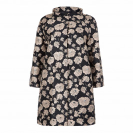 MARINA RINALDI JACQUARD DUSTER COAT INK BLUE - Plus Size Collection