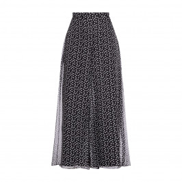 MARINA RINALDI SPOTTY PALAZZO TROUSER BLACK AND WHITE  - Plus Size Collection