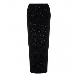 MARINA RINALDI black sequinned column SKIRT - Plus Size Collection