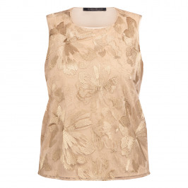 Marina Rinaldi Brocade Top Gold  - Plus Size Collection