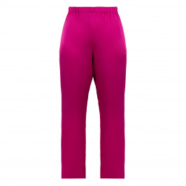 Marina Rinaldi Satin Pull-On Trouser Bordeaux  - Plus Size Collection