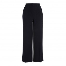 MARINA RINALDI BLACK PALAZZO TROUSER SATIN TRIM - Plus Size Collection