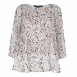 MARINA RINALDI CHIFFON FLORAL PRINT TUNIC - Plus Size Collection