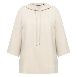 Marina Rinaldi Triacetate Cady Hoodie Beige - Plus Size Collection