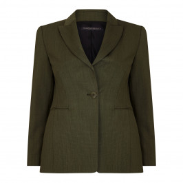 MARINA RINALDI WOOL BLEND JACKET OLIVE - Plus Size Collection