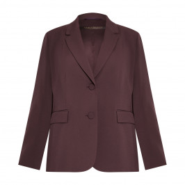 Marina Rinaldi Compact Stretch Crepe Blazer Aubergine - Plus Size Collection