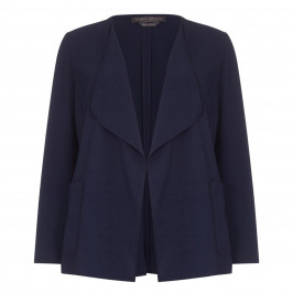 Marina Rinaldi navy waterfall suiting JACKET - Plus Size Collection