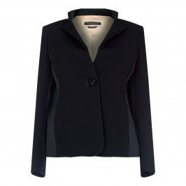 Marina Rinaldi Black Crepe Embellished Jacket - Plus Size Collection