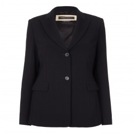 MARINA RINALDI BLACK SINGLE-BREASTED BLAZER - Plus Size Collection