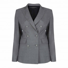 MARINA RINALDI DOUBLE BREASTED BLAZER GREY - Plus Size Collection