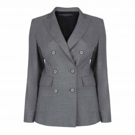 MARINA RINALDI DOUBLE BREASTED BLAZER GREY - Plus Size Collection