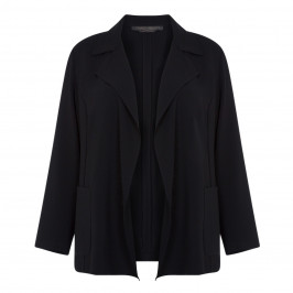 MARINA RINALDI BLACK FLUID TRIACETATE JACKET - Plus Size Collection