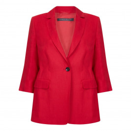 Marina Rinaldi red classic linen blazer - Plus Size Collection