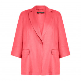 Marina Rinaldi Half-Lined Flax Jacket Coral