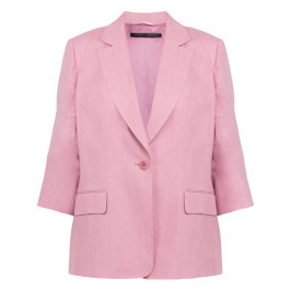 Marina Rinaldi Linen Jacket Pale Pink  - Plus Size Collection