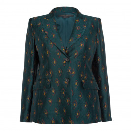MARINA RINALDI JACQUARD BLAZER GREEN - Plus Size Collection