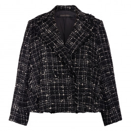 Marina Rinaldi Tweed Jacket Black  - Plus Size Collection